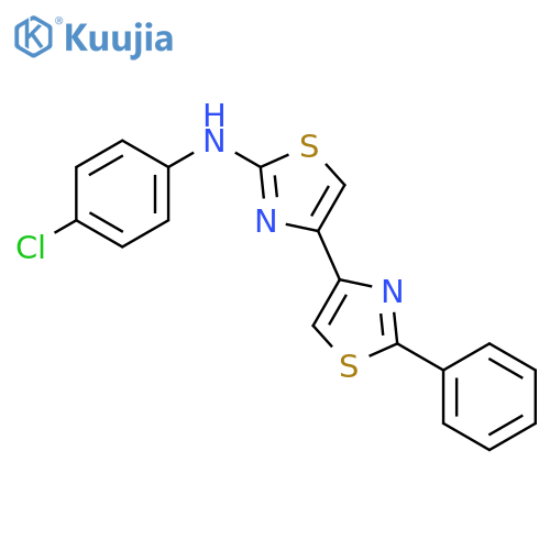 [4,4'-Bithiazol]-2-amine, N-(4-chlorophenyl)-2'-phenyl- structure