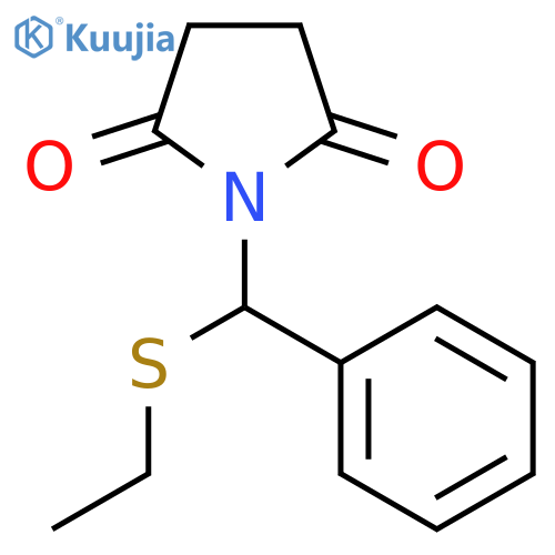 2,5-PYRROLIDINEDIONE, 1-[(ETHYLTHIO)PHENYLMETHYL]- structure