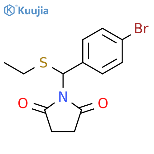 2,5-PYRROLIDINEDIONE, 1-[(4-BROMOPHENYL)(ETHYLTHIO)METHYL]- structure