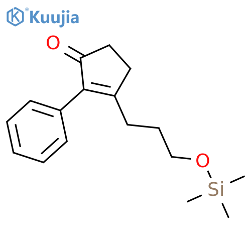 2-Cyclopenten-1-one, 2-phenyl-3-[3-[(trimethylsilyl)oxy]propyl]- structure