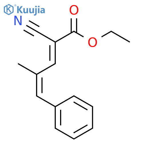 2,4-PENTADIENOIC ACID, 2-CYANO-4-METHYL-5-PHENYL-, ETHYL ESTER, (E,Z)- structure