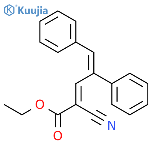2,4-PENTADIENOIC ACID, 2-CYANO-4,5-DIPHENYL-, ETHYL ESTER, (E,E)- structure