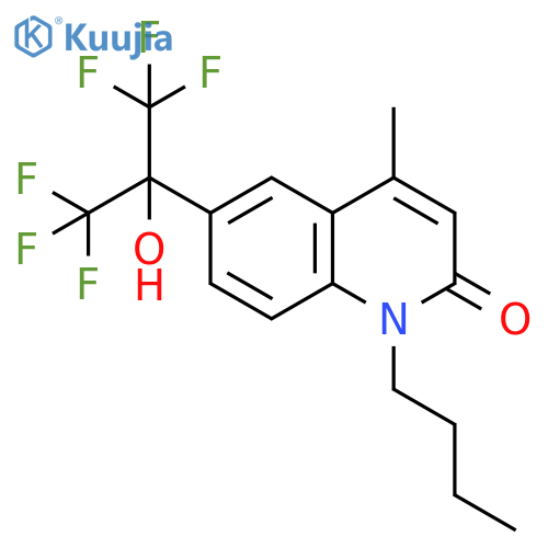 2(1H)-Quinolinone,1-butyl-4-methyl-6-[2,2,2-trifluoro-1-hydroxy-1-(trifluoromethyl)ethyl]- structure
