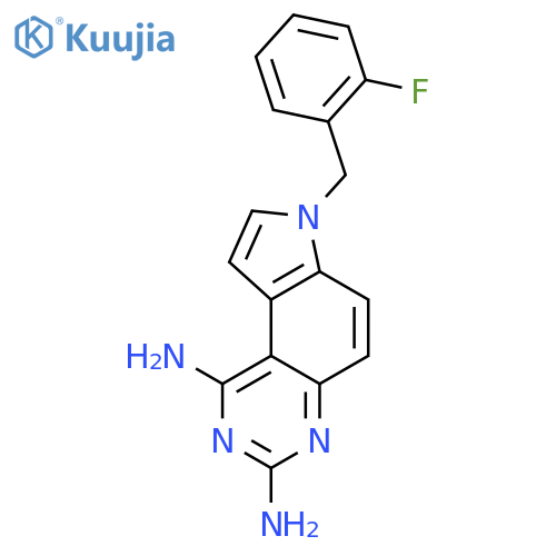 7H-Pyrrolo[3,2-f]quinazoline-1,3-diamine, 7-[(2-fluorophenyl)methyl]- structure