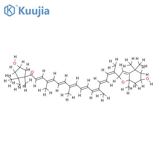 (3S,5Xi,8Xi,3'S,5'R)-5,8-epoxy-3,3'-dihydroxy-5,8-dihydro-beta,kappa-caroten-6'-one structure