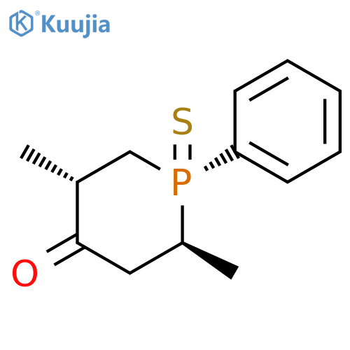 4-phosphorinanone, 2,5-dimethyl-1-phenyl-, 1-sulfide, (2R,5R)- structure