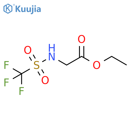 Glycine, N-[(trifluoromethyl)sulfonyl]-, ethyl ester structure