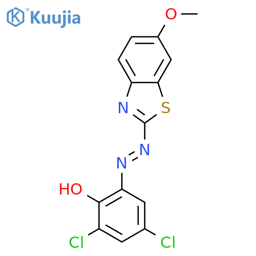 2,4-Dichloro-6-[2-(6-methoxy-1,3-benzothiazol-2-yl)hydrazinylidene]cyclohexa-2,4-dien-1-one structure