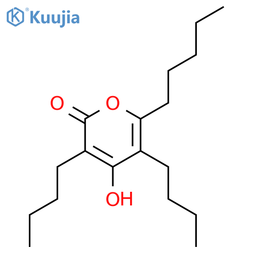 3,5-Dibutyl-4-hydroxy-6-pentyl-2H-pyran-2-one structure