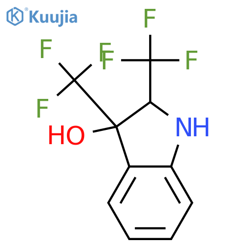 1H-INDOL-3-OL, 2,3-DIHYDRO-2,3-BIS(TRIFLUOROMETHYL)- structure