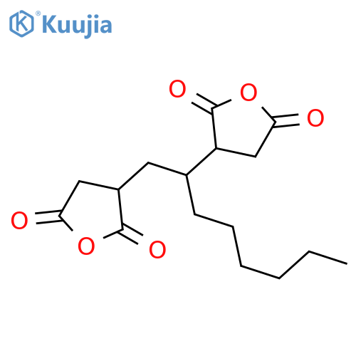 2,5-FURANDIONE, 3,3'-(1-HEXYL-1,2-ETHANEDIYL)BIS[DIHYDRO- structure