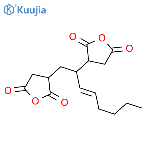 2,5-Furandione, 3,3'-[1-(1-hexenyl)-1,2-ethanediyl]bis[dihydro- structure