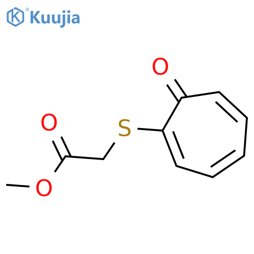 ACETIC ACID, [(7-OXO-1,3,5-CYCLOHEPTATRIEN-1-YL)THIO]-, METHYL ESTER structure