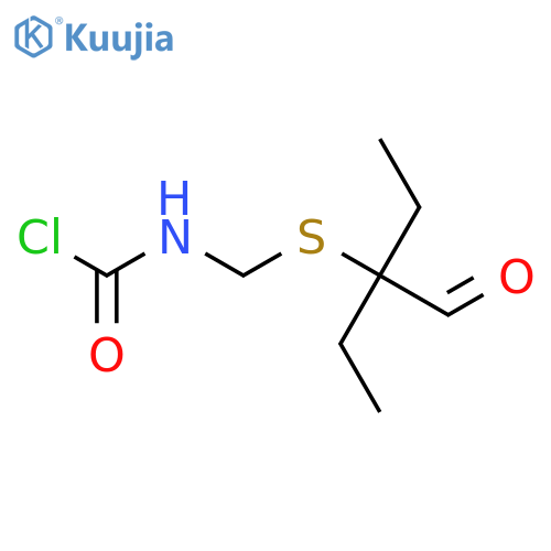 Carbamic chloride, [(1-ethyl-1-formylpropyl)thio]methyl- structure