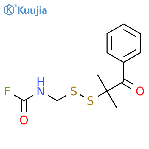 Carbamic fluoride, [(1,1-dimethyl-2-oxo-2-phenylethyl)dithio]methyl- structure