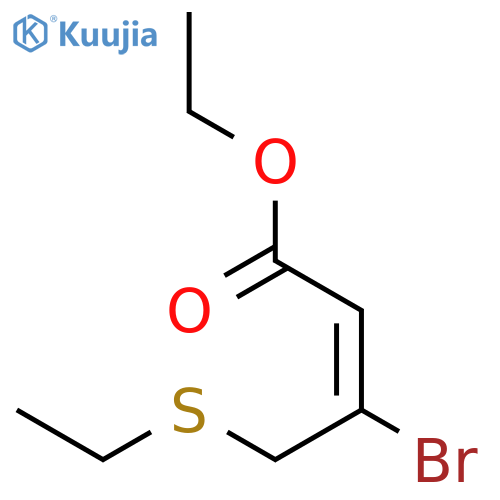 2-BUTENOIC ACID, 3-BROMO-4-(ETHYLTHIO)-, ETHYL ESTER, (E)- structure