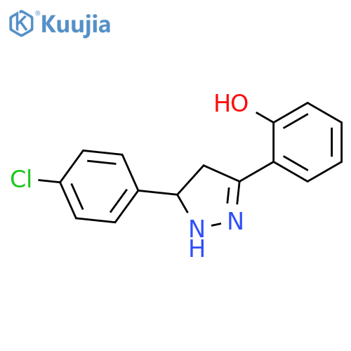 Phenol, 2-[5-(4-chlorophenyl)-4,5-dihydro-1H-pyrazol-3-yl]- structure
