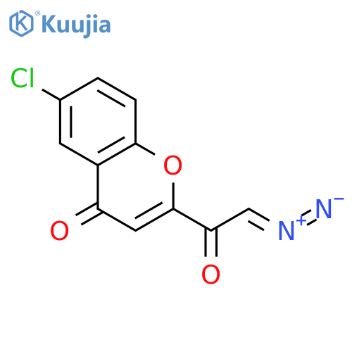 4H-1-Benzopyran-4-one, 6-chloro-2-(diazoacetyl)- structure