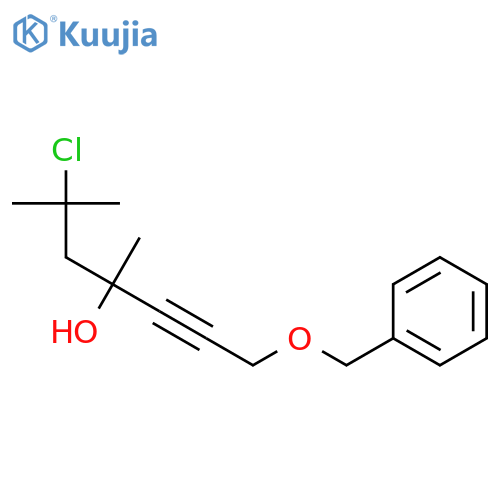 2-Heptyn-4-ol, 6-chloro-4,6-dimethyl-1-(phenylmethoxy)- structure