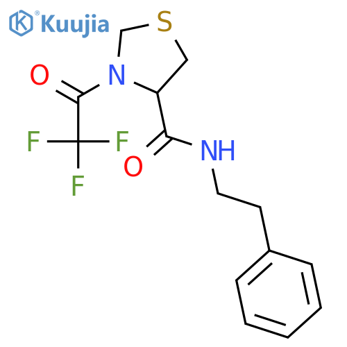 4-Thiazolidinecarboxamide, N-(2-phenylethyl)-3-(trifluoroacetyl)- structure