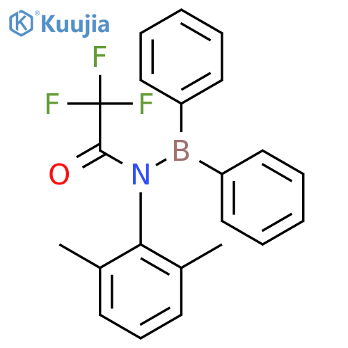 Acetamide, N-(2,6-dimethylphenyl)-N-(diphenylboryl)-2,2,2-trifluoro- structure