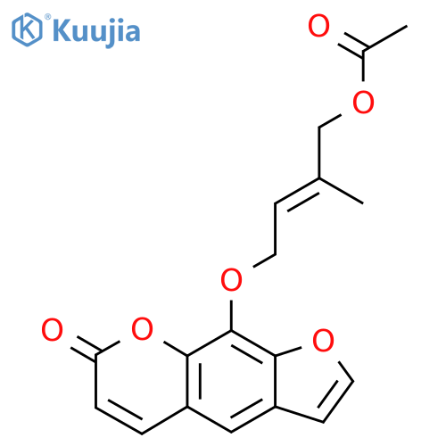 [(E)-2-Methyl-4-(7-oxofuro[3,2-g]chromen-9-yl)oxybut-2-enyl] acetate structure