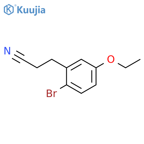 BENZENEPROPANENITRILE, 2-BROMO-5-ETHOXY- structure