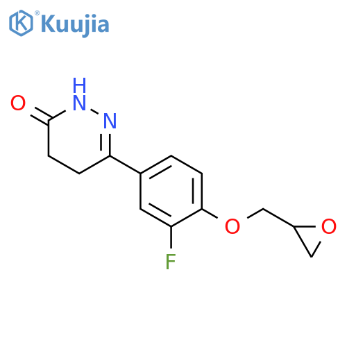 3(2H)-PYRIDAZINONE, 6-[3-FLUORO-4-(OXIRANYLMETHOXY)PHENYL]-4,5-DIHYDRO- structure
