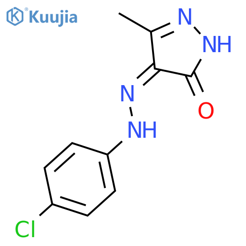 1H-PYRAZOLE-4,5-DIONE, 3-METHYL-, 4-[(4-CHLOROPHENYL)HYDRAZONE] structure