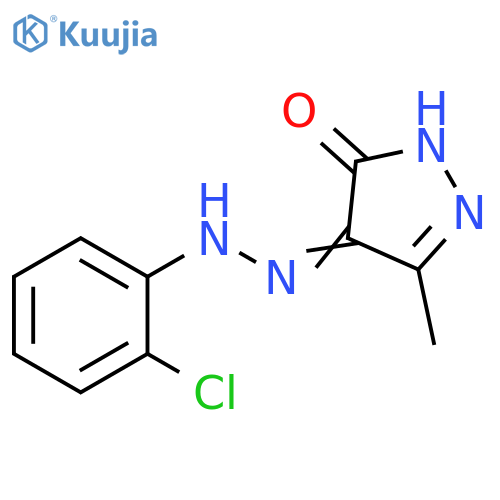 1H-Pyrazole-4,5-dione, 3-methyl-, 4-[(2-chlorophenyl)hydrazone] structure