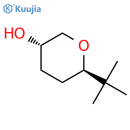 2H-Pyran-3-ol, 6-(1,1-dimethylethyl)tetrahydro-, trans- structure