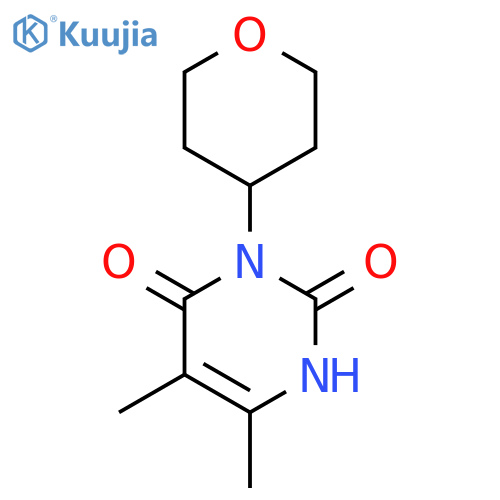 2,4(1H,3H)-Pyrimidinedione, 5,6-dimethyl-3-(tetrahydro-2H-pyran-4-yl)- structure