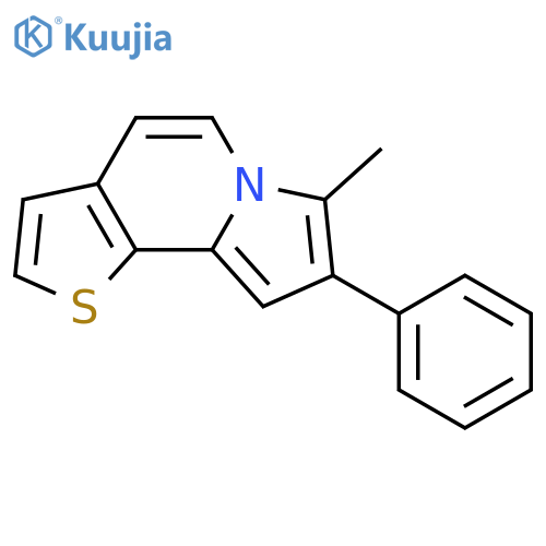 THIENO[3,2-G]INDOLIZINE, 7-METHYL-8-PHENYL- structure