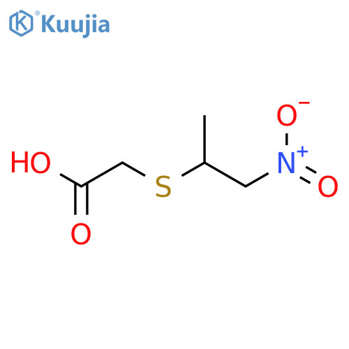 Acetic acid, [(1-methyl-2-nitroethyl)thio]- structure