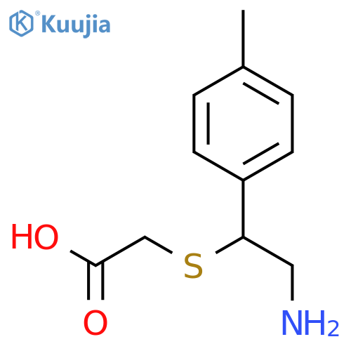 {[2-Amino-1-(4-methylphenyl)ethyl]sulfanyl}acetic acid structure