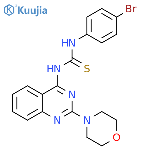 THIOUREA, N-(4-BROMOPHENYL)-N'-[2-(4-MORPHOLINYL)-4-QUINAZOLINYL]- structure