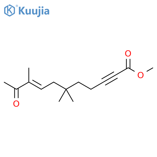8-Undecen-2-ynoic acid, 6,6,9-trimethyl-10-oxo-, methyl ester, (8E)- structure