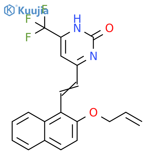2(1H)-Pyrimidinone,4-[2-[2-(2-propenyloxy)-1-naphthalenyl]ethenyl]-6-(trifluoromethyl)- structure