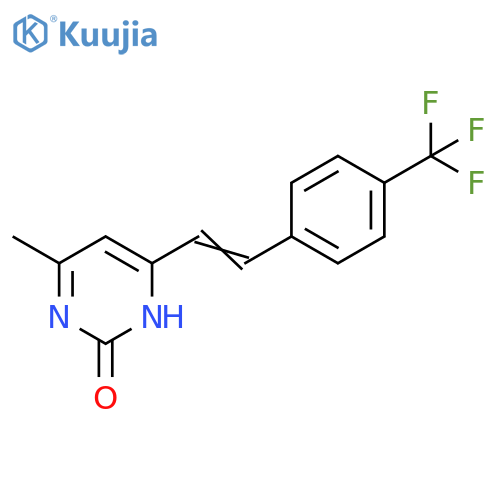 2(1H)-Pyrimidinone, 4-methyl-6-[2-[4-(trifluoromethyl)phenyl]ethenyl]- structure