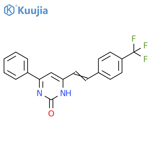 2(1H)-Pyrimidinone, 4-phenyl-6-[2-[4-(trifluoromethyl)phenyl]ethenyl]- structure