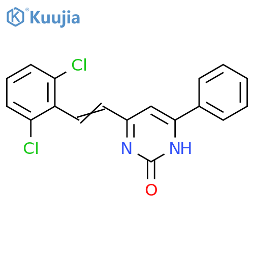 2(1H)-Pyrimidinone, 4-[2-(2,6-dichlorophenyl)ethenyl]-6-phenyl- structure