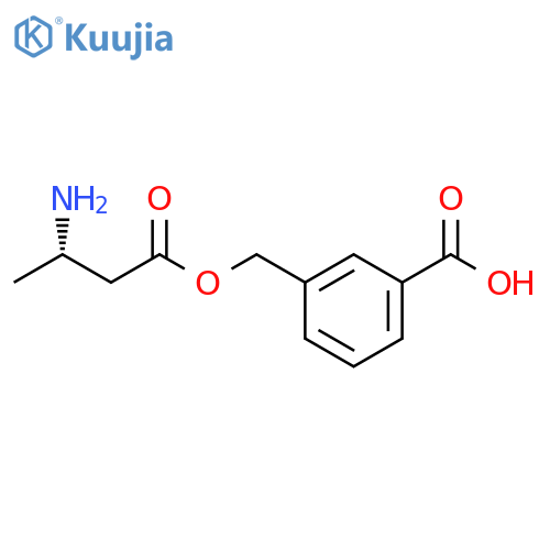 Benzoic acid, 3-[[(3S)-3-amino-1-oxobutoxy]methyl]- structure