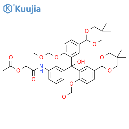Acetamide,2-(acetyloxy)-N-[3-[bis[5-(5,5-dimethyl-1,3-dioxan-2-yl)-2-(methoxymethoxy)phenyl]hydroxymethyl]phenyl]- structure