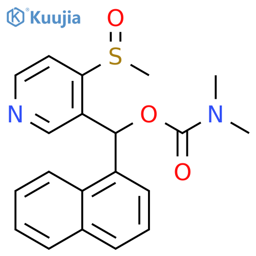 Carbamic acid, dimethyl-,[4-(methylsulfinyl)-3-pyridinyl]-1-naphthalenylmethyl ester structure