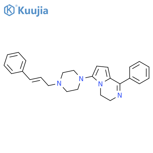 Pyrrolo[1,2-a]pyrazine,3,4-dihydro-1-phenyl-6-[4-(3-phenyl-2-propenyl)-1-piperazinyl]- structure