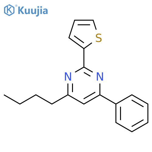 Pyrimidine, 4-butyl-6-phenyl-2-(2-thienyl)- structure