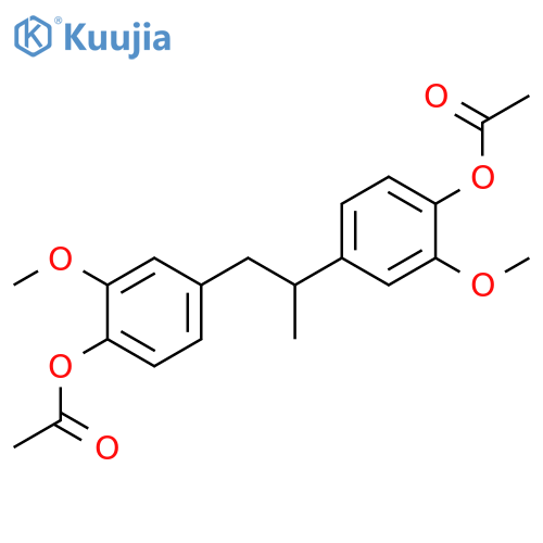 Phenol, 4,4'-(1-methyl-1,2-ethanediyl)bis[2-methoxy-, diacetate structure