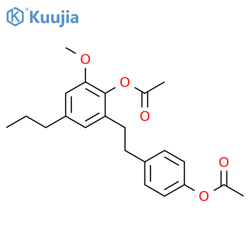 Phenol, 2-[2-[4-(acetyloxy)phenyl]ethyl]-6-methoxy-4-propyl-, acetate structure
