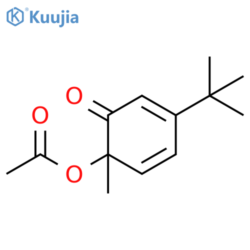 2,4-Cyclohexadien-1-one, 6-(acetyloxy)-3-(1,1-dimethylethyl)-6-methyl- structure