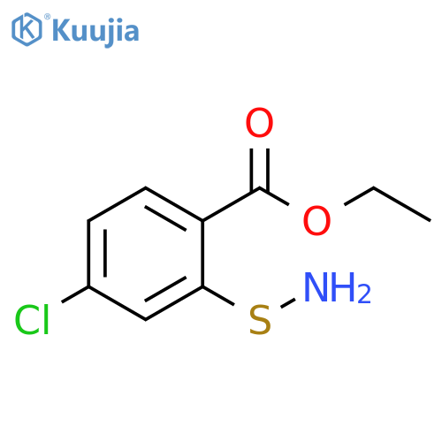 Benzoic acid, 2-(aminothio)-4-chloro-, ethyl ester structure